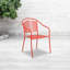 Fauteuil de patio intérieur / extérieur en acier à dossier rond Oia-20394776