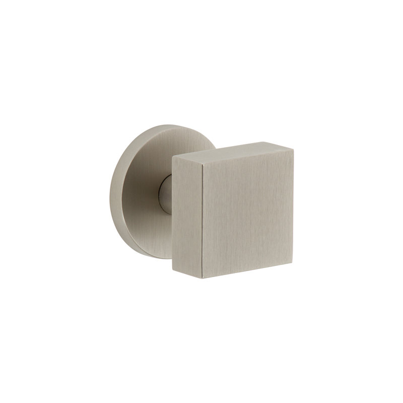 Rosette Viaggio Circolo avec bouton Quadrato, 2.75", Nickel satiné