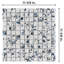 Strawberry Fields 11-5/8" x 11-5/8" Porcelain Mosaic Floor and Wall Tile