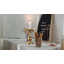 Piédestal doré House of Hampton®, plaque de bougie pilier, plaques décoratives dorées pour les centres de mariage, dîner aux chandelles, décorations de maison de campagne, décoration de Noël, 10,5 po de hauteur et 8,5 po de diamètre