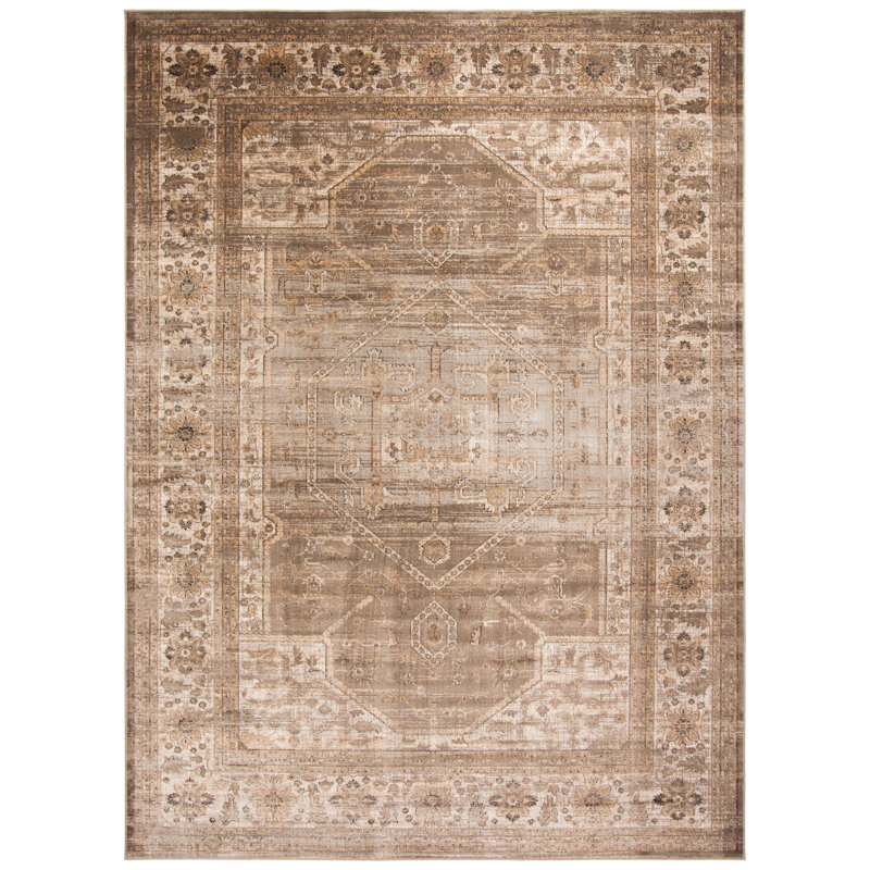 Tapis brun / beige Evanoff Mouse, Rectangle 9 pi x 12 pi