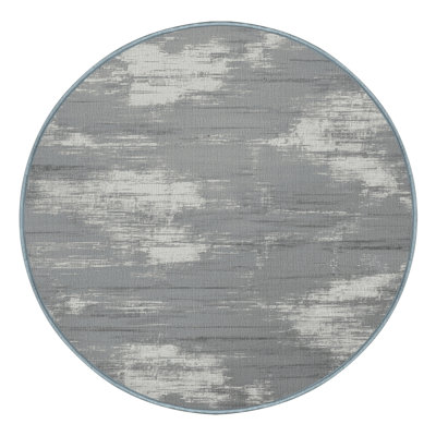 Machine Washable Abstract Blue Area Rug