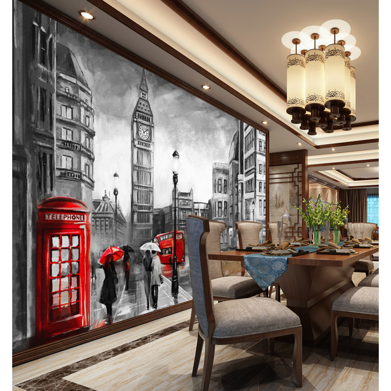 Peel & Stick Floral Wall Mural, 112" W x 75" L