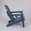 Chaise Adirondack pliante en PEHD avec porte-gobelet - Bleu marine-196953235