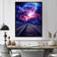 Lavender Train Tracks Fuchsia Sunset I - Train Wall Art-24277850-24277846