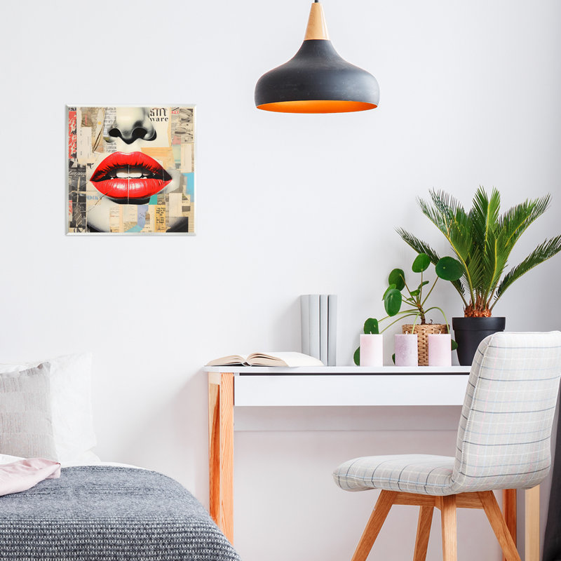 Collage tendance avec lèvres écarlates, design by Creative Studio