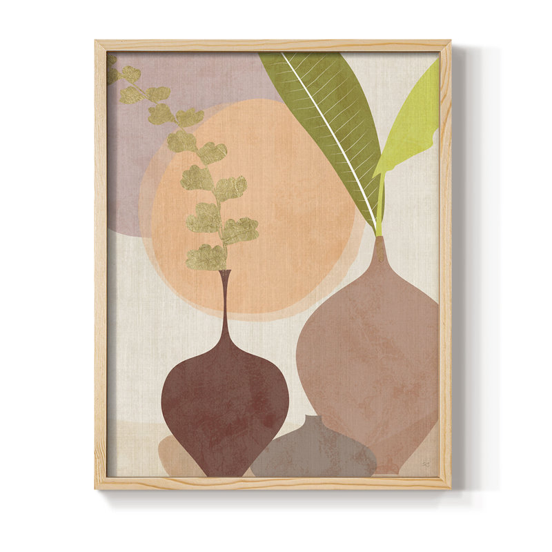 Reproduction encadrée Rhodes II - bois massif, Naturel, H 30 po x l 24 po