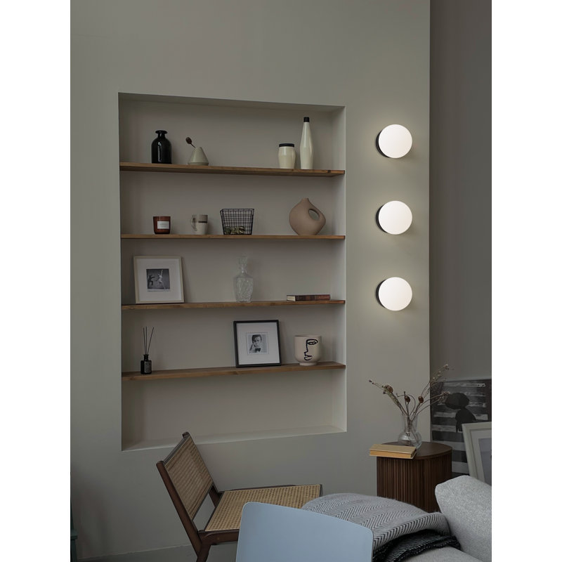 Bola Sphere 6" Globe Flush Mounted Sconce, Matte Black