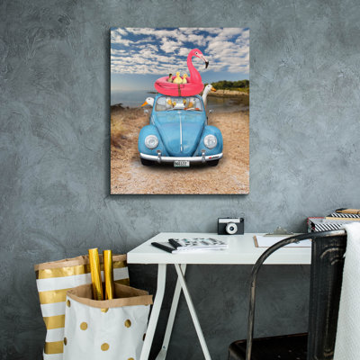 Toile épique «Ducks At The Beach» par John Hovenstine, 20 po x 24 po