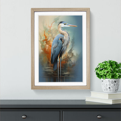 Heron Futurism - Framed Print