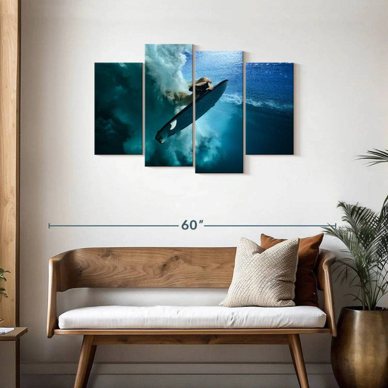 Surfer duck dive Sireci, H 27 po x l 43 po