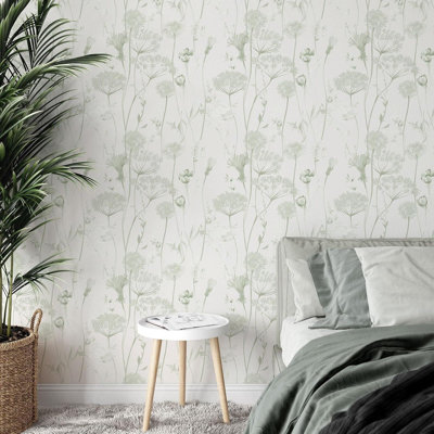 Meadowsweet Floral Wallpaper