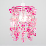30cm H x 18cm W Porcelain Silk Novelty Lamp Shade ( Screw On ) in Pink