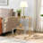 Kazbek 17.72'' Glass Top Console Table-704950742