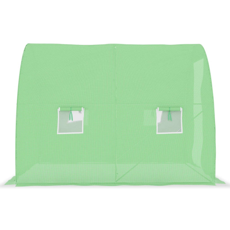 Serre en polyéthylène vert avec structure en acier galvanisé, 78.7" H x 118.1" W x 118.1" D, Vert