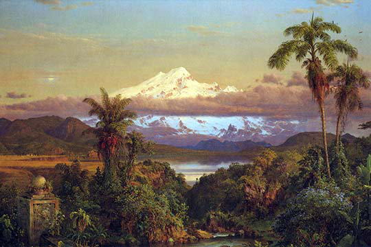 « cayambe équateur » par frederic edwin, impression, H 44 po x l 66 po