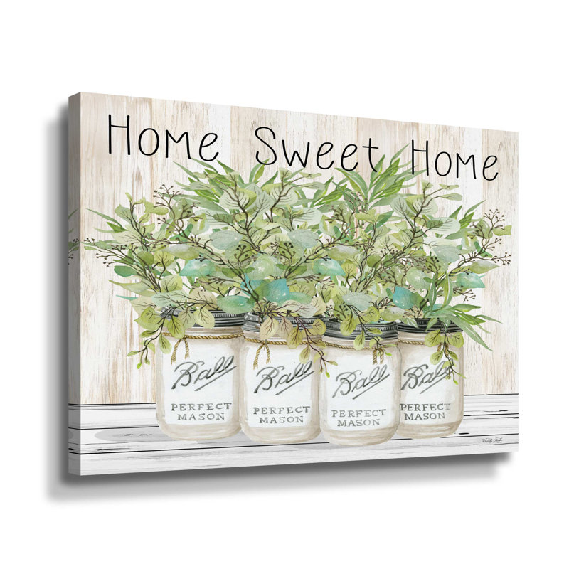 Home Sweet Home Ball Jars - Impression sur toile, Toile tendue, H 18 po x l 24 po x P 2 po