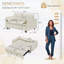Canapé-lit modulaire en velours côtelé de 54,30 pouces avec causeuse convertible et lit escamotable pour salon moderne-423677073