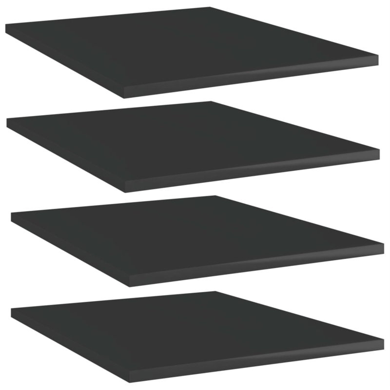 Floating Shelves Wall Shelving Wall Mounted Shelves Display Wall Units, 0.6" H x 15.7" W x 19.7" D, High Gloss Black