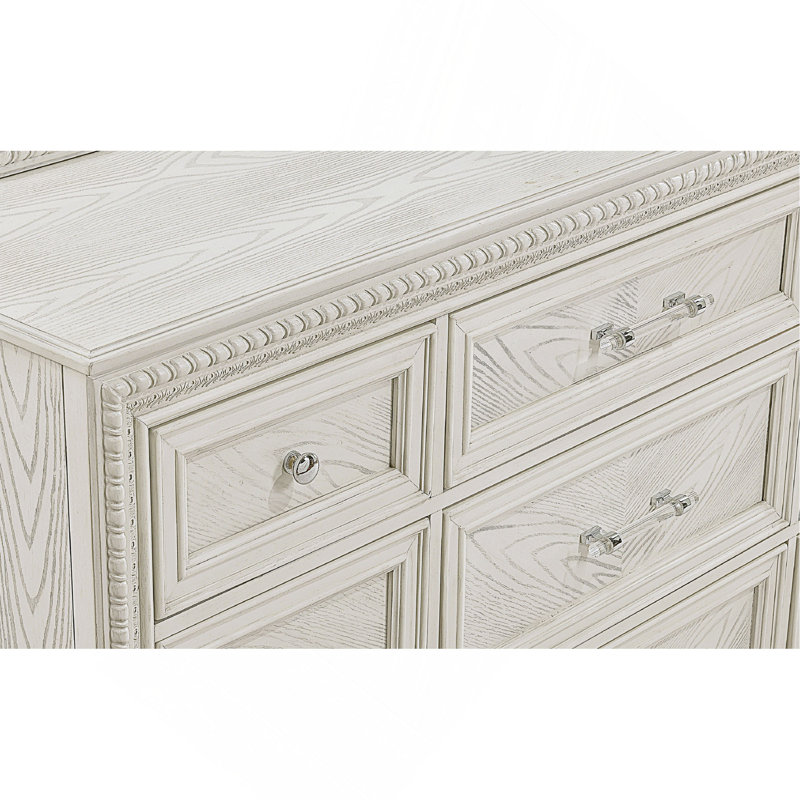 Meuble de rangement en bois avec commode à 6 tiroirs 1Pc