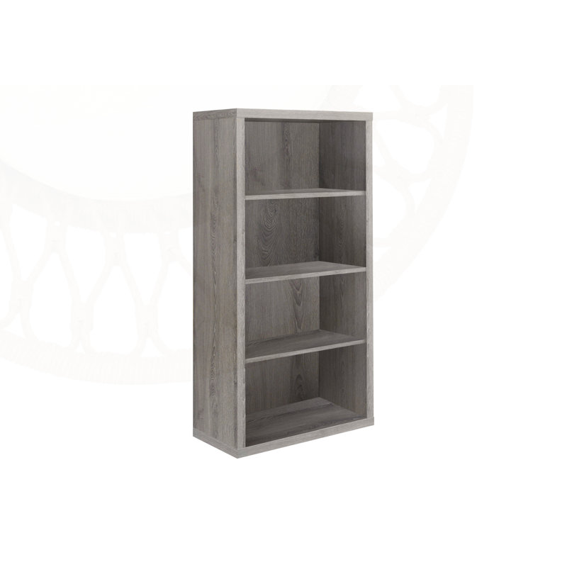 Bibliothèque contemporaine à 5 niveaux avec tablettes réglables, parfaite pour le rangement de bureau ou de chambre à coucher moderne