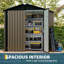 6*4 FT Outdoor Storage Shed,130 Cu Ft Outdoor Tool Shed with Sloped Roof - Weather Resistant, Multi-Use Garden Shed for Bikes, Ladders & Seasonal Items-122579007