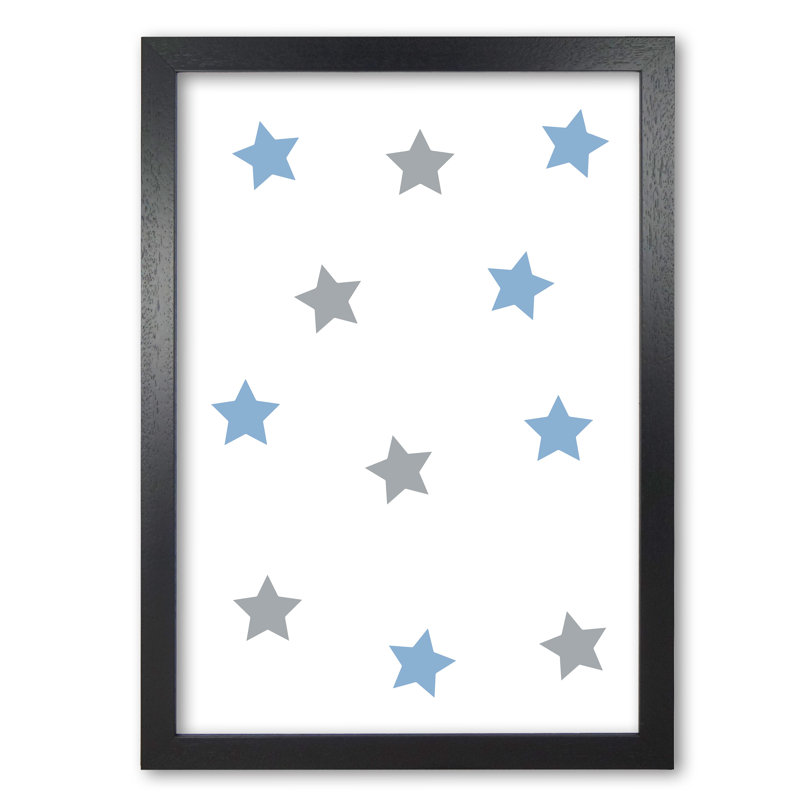 Stars - Painting, Black Grain Frame, 30 cm H x 21 cm W x 5 cm D