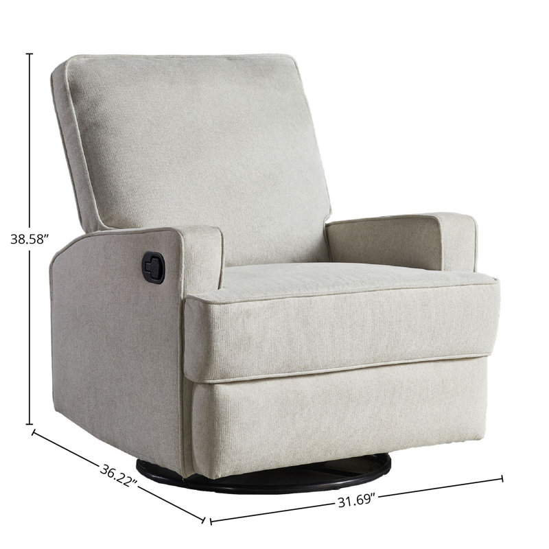 Fauteuil inclinable en tissu Hulsey, Colombe