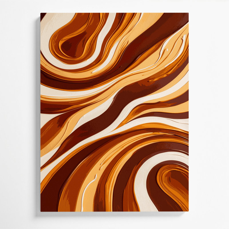 «Abstract Color Field 20», art mural sur toile brune, 36" H x 24" W