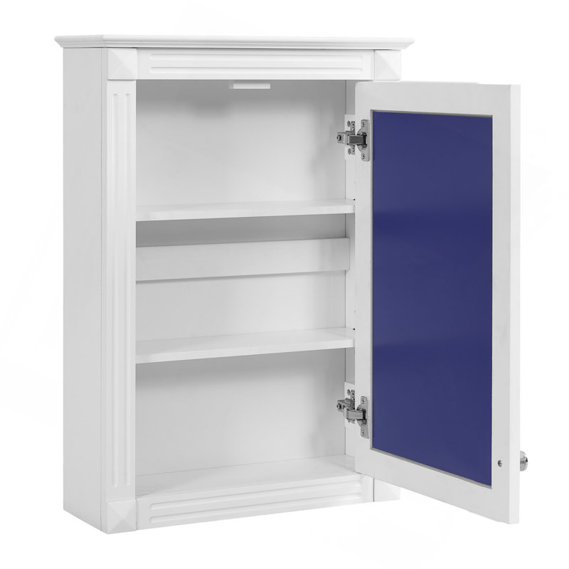 Armoire de rangement de salle de bain murale 20 "avec miroir, Blanc