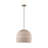 2-Light Matte Brass Convertible Chandelier with Cream Rattan and Bamboo Shade