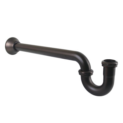 Kingston Brass Vintage 1-1/4 Inch Decor P-Trap with Bell Flange, 18 Gauge