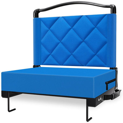 Folding Stadium Seats with Back Support Cushion, for Bleachers Hold up 400lbs, Wide Bleacher Seat with Handle for Sports Events, Blue -  Arlmont & Co., 9A9F472FA43A40AF9B4BCA1047EAB16E