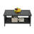 16-Inch Double-Layered Black Wicker Patio Side Table-1183368329