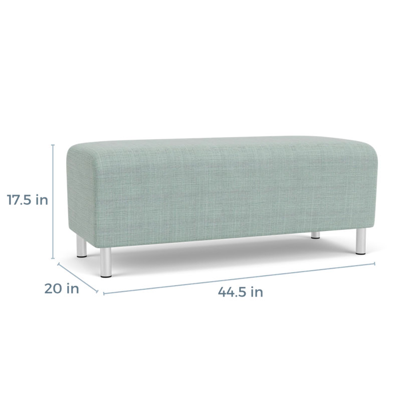 Banc de réception Ravenna, Acier brossé, Chambray écume de mer