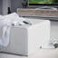 Repose-pieds en velours gris Mingle Performance-551264413