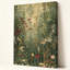 Tableau imprimé vintage de fleurs sauvages de jardin botanique sur toile tendue, 61 x 91 cm, prêt à accrocher
