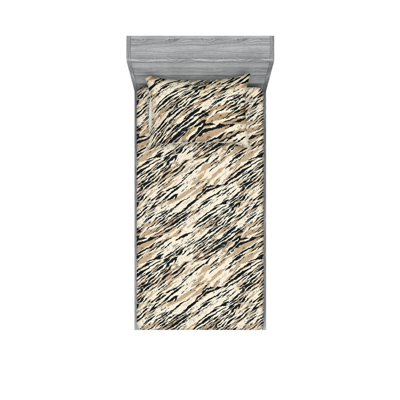 Drap-housse et taie décorative Ambesonne, Ensemble de draps pour lit simple TG avec 1 taie d