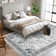 Vintage Floral Area Rug, Soft Washable Non Slip Carpet for Entryway, Bedroom, Living Room