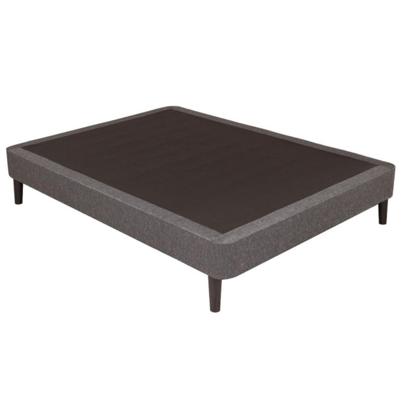  Structure de lit en métal 15 po avec housse en tissu, Double