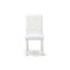 L'ensemble de table de cuisine 3 pièces comprend une table de salle à manger rectangulaire avec Dropleaf et 2 chaises Parsons en similicuir blanc, lin blanc-1439909366-1440201862-1365608949