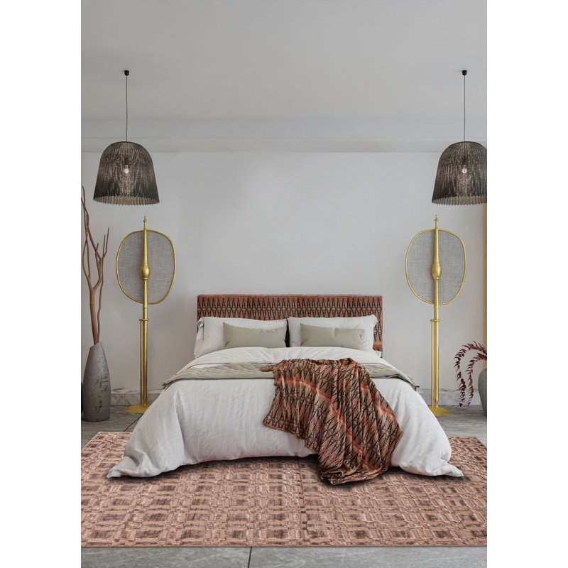 Tapis unique brun clair de 5 pi 2 po x 7 pi 4 po Gabbeh de Kashkuli