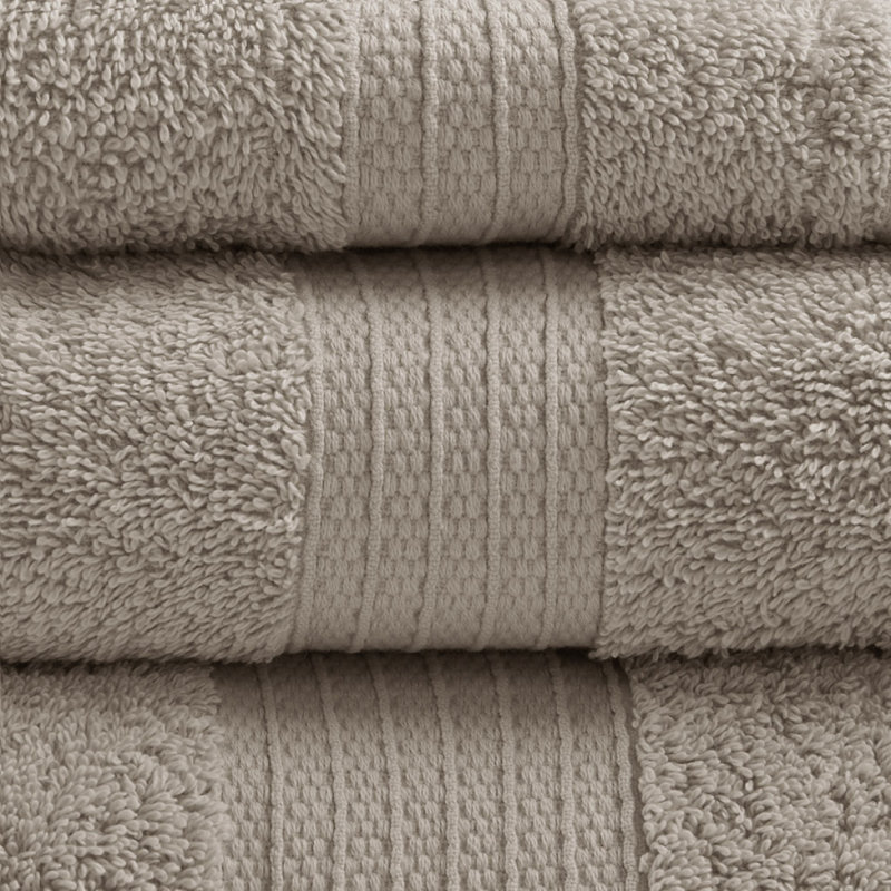 6 Piece Organic Cotton Towel Set, Tan