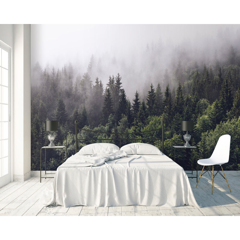 Murale naturelle Dayjah Forest Misty Jungle, L 35 po x l 55 po