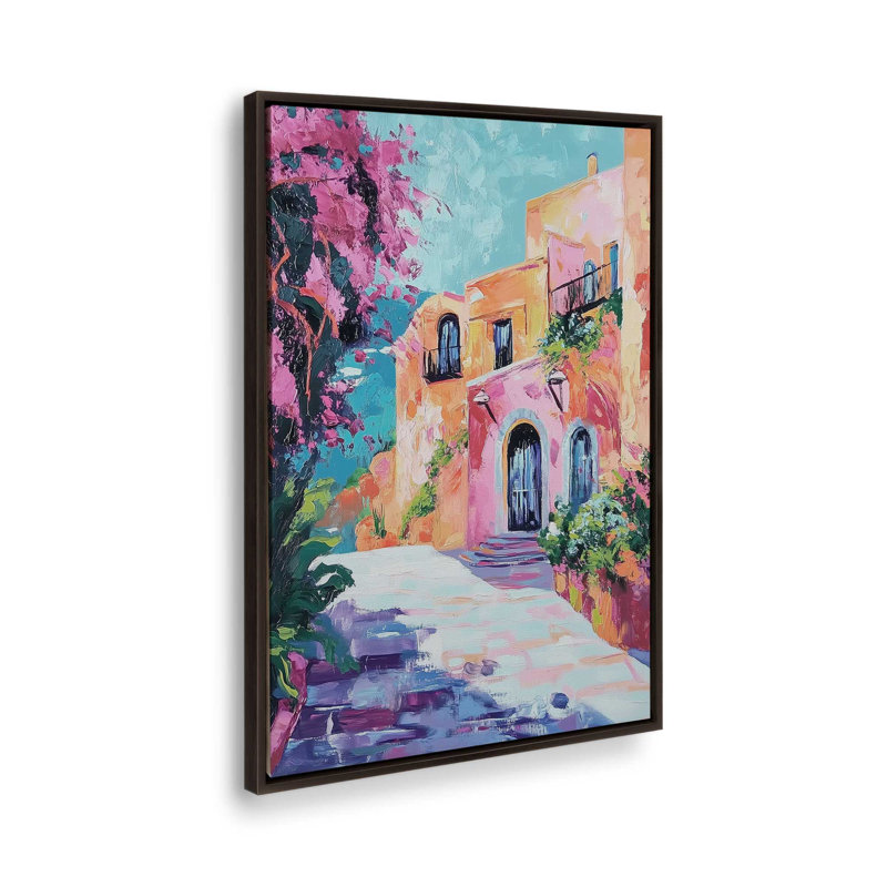 Méditerranée, rue I, Espresso, H 13 po x l 9 po, Cadre flottant