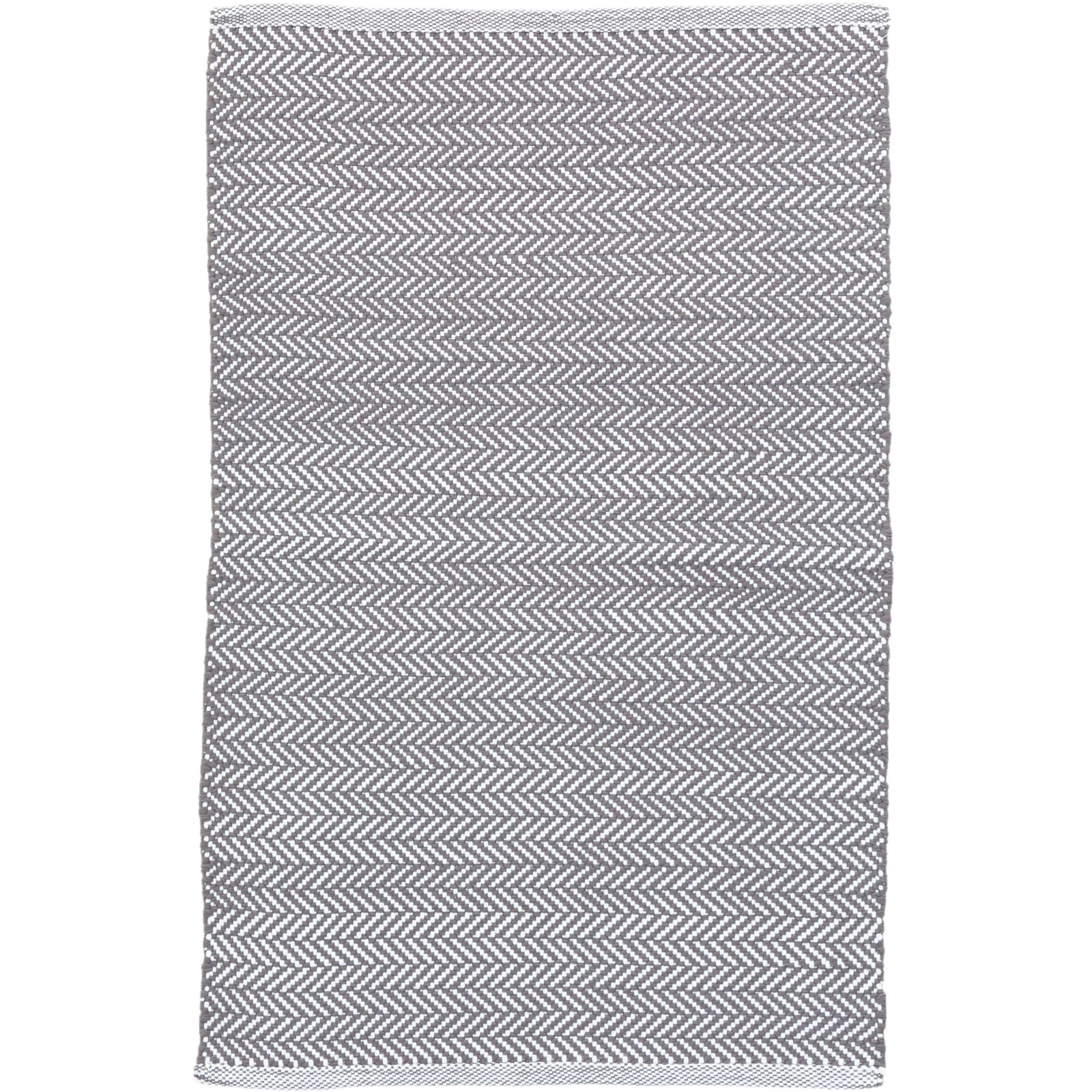 C3 Herringbone Shale White Outdoor Rug, Rectangle 9'6" x 13'6"