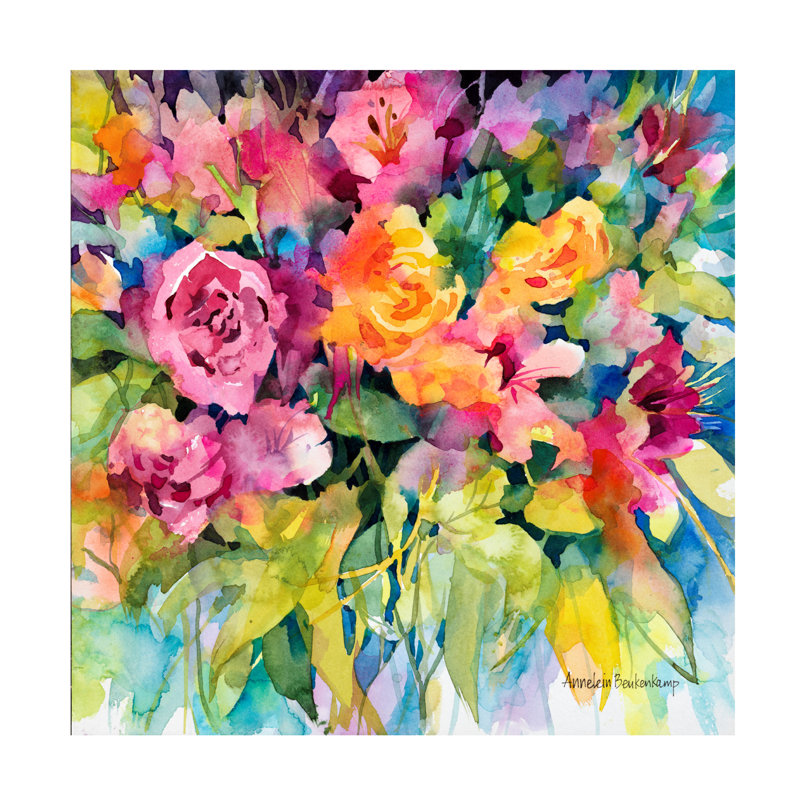 Art sur toile Roses Annelein Beukenkamp Ramblin, H 24 po x l 24 po