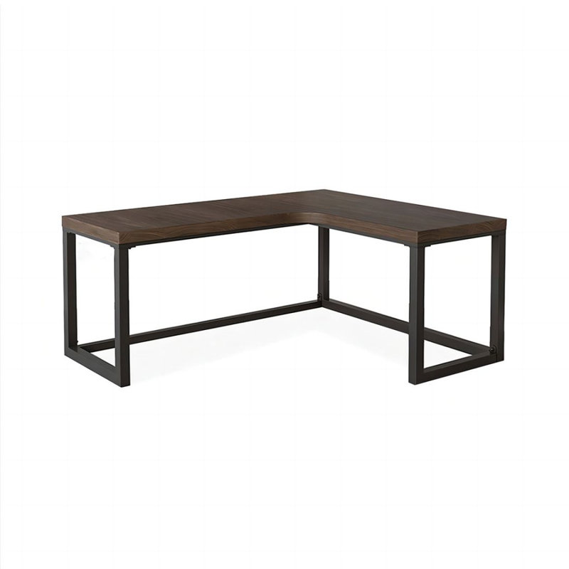 Modern and simple Corner L-shaped solid wood Writing Desk, 29.53" H x 62.99" W x 47.24" D, Right Hand Return
