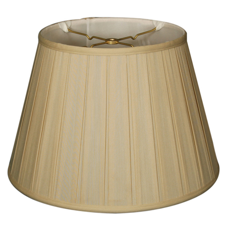 Abat-jour empire en soie/chantoung (araignée), Beige, H 14,5 po x l 10 po x P 10 po