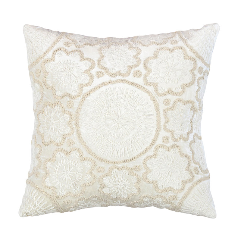 Naples Embroidered Throw Pillow